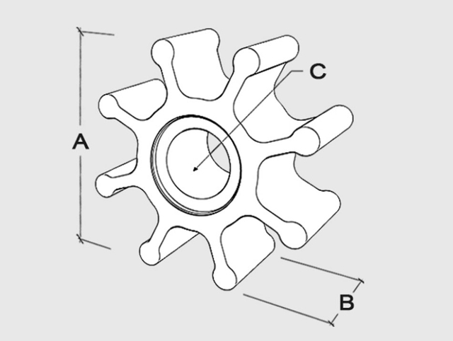 Impeller replaces for JMP 8506-01/SHERWOOD 30000K